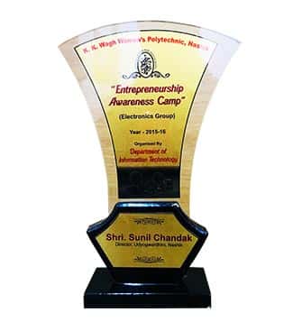 Appreciation Award From KK Wagh Women Polytechnic 2